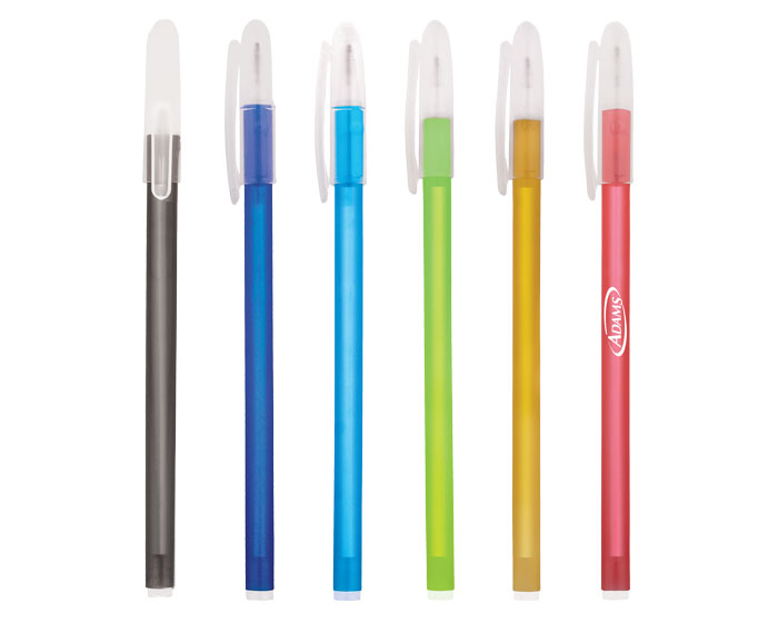 BOLIGRAFO DE PLASTICO CON CUERPO DE COLOR Y TAPA TRASLUCIDA CON CLIP C153